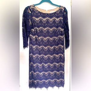 Deep purple lace dress